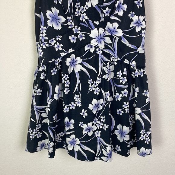 Vintage 80’s Maxine of Hollywood floral one piece swim dress women’s 16 - Picture 4 of 11